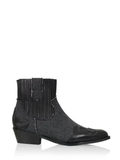 AUSTIN denim - Westernboots | Black / Jeans