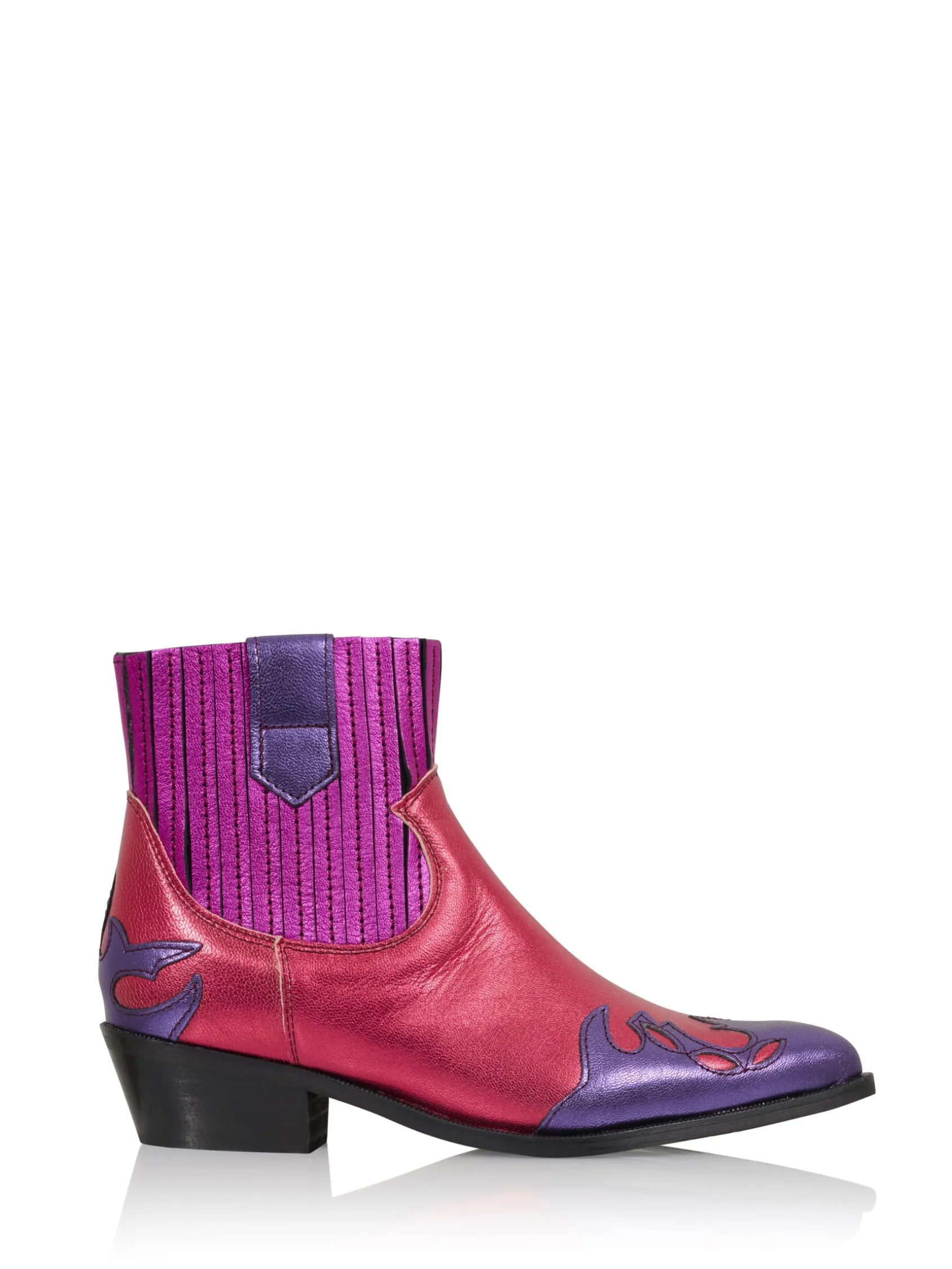 AUSTIN metallic - Westernboots | Fuchsia / Raspberry