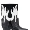 BARBADOS leer - Westernboots | Black / White