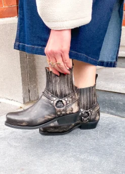 HOOK lavado - Enkellaarsjes | Black / Beige