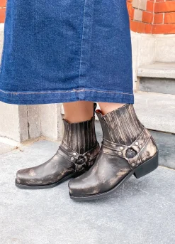 HOOK lavado - Enkellaarsjes | Black / Beige