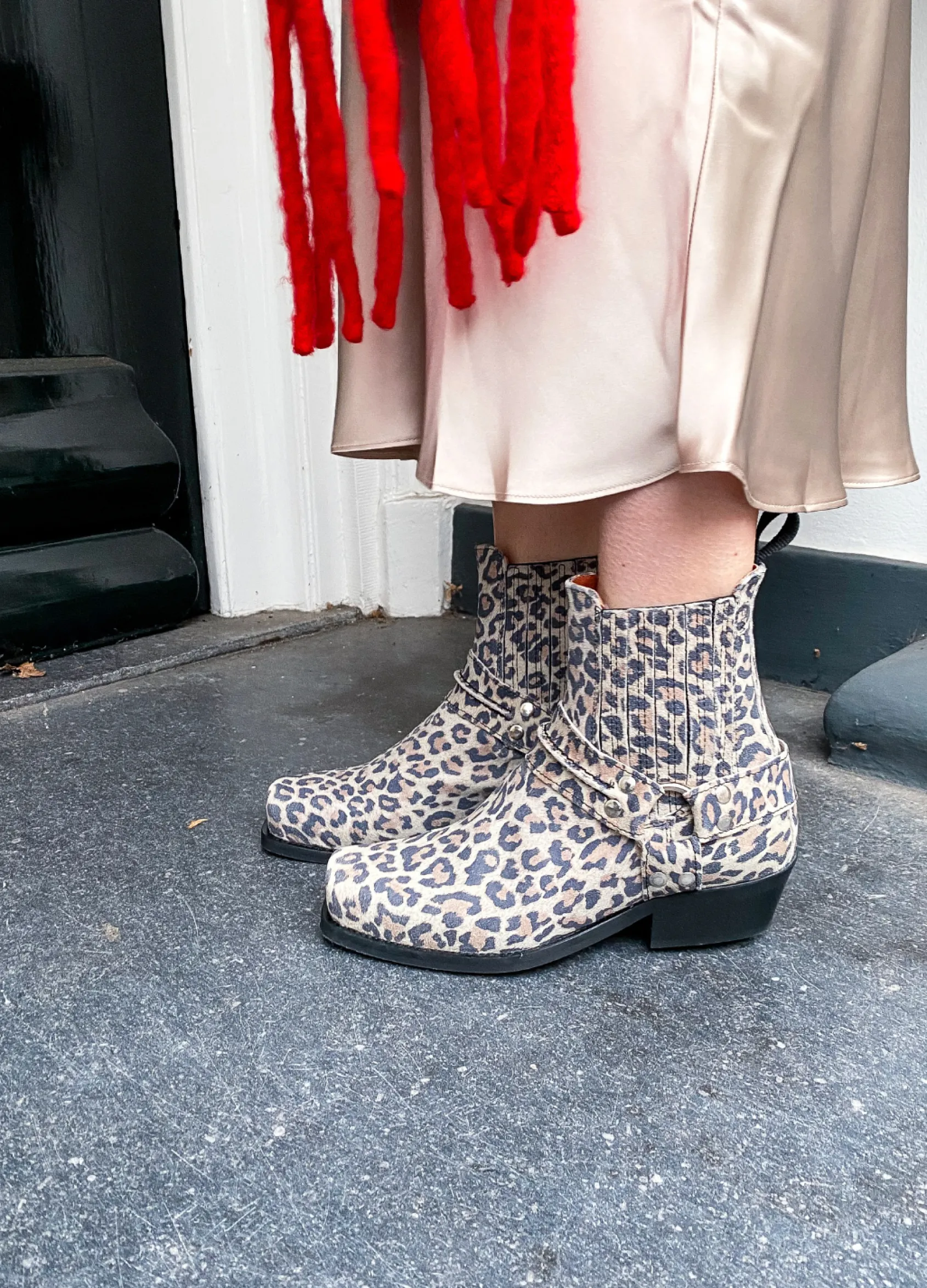 HOOK leopard - Enkellaarsjes | Beige / Black