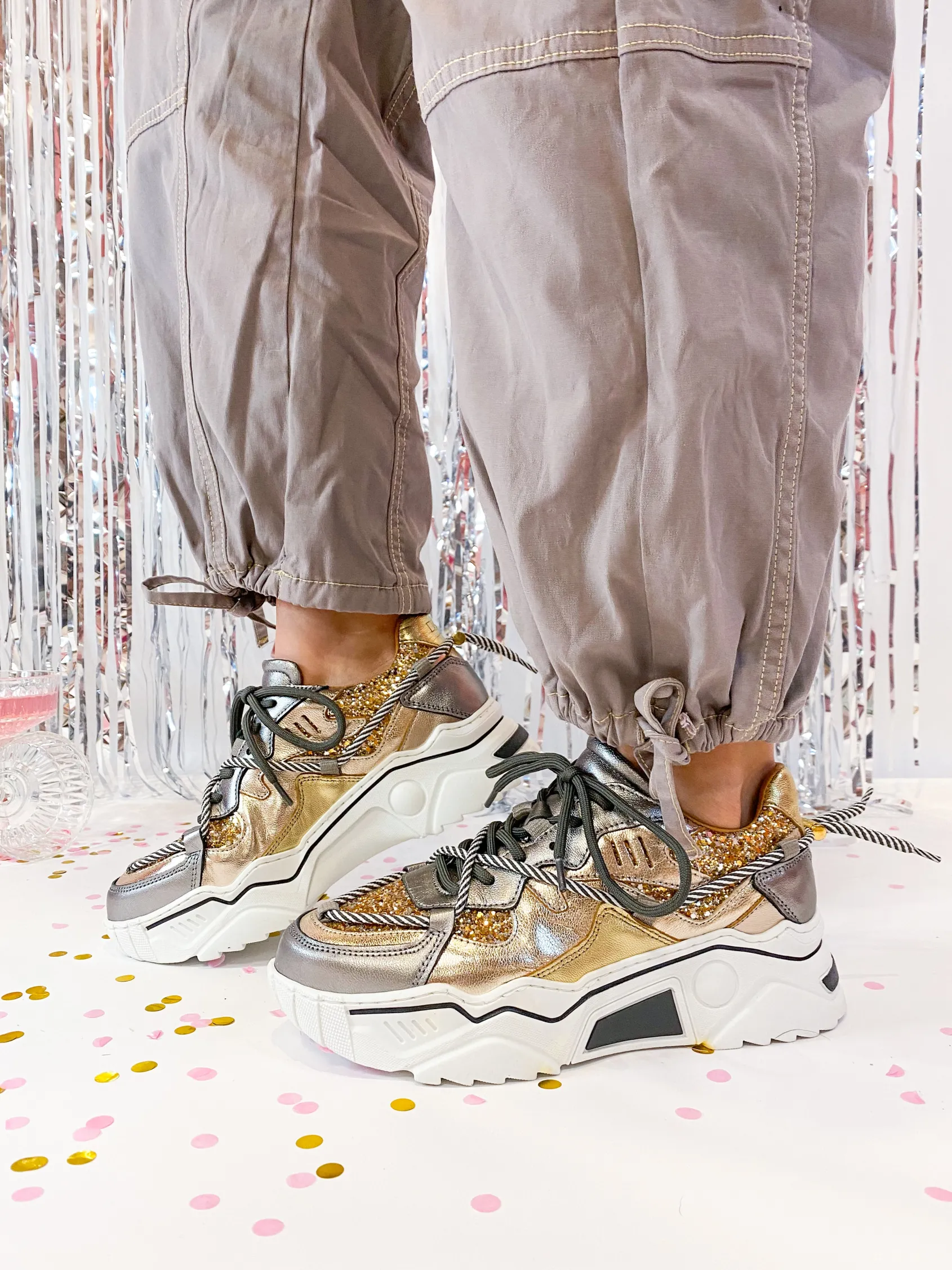 JUPITER glitter - Sneakers | Silver / Champagne