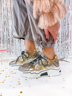 JUPITER glitter - Sneakers | Silver / Champagne