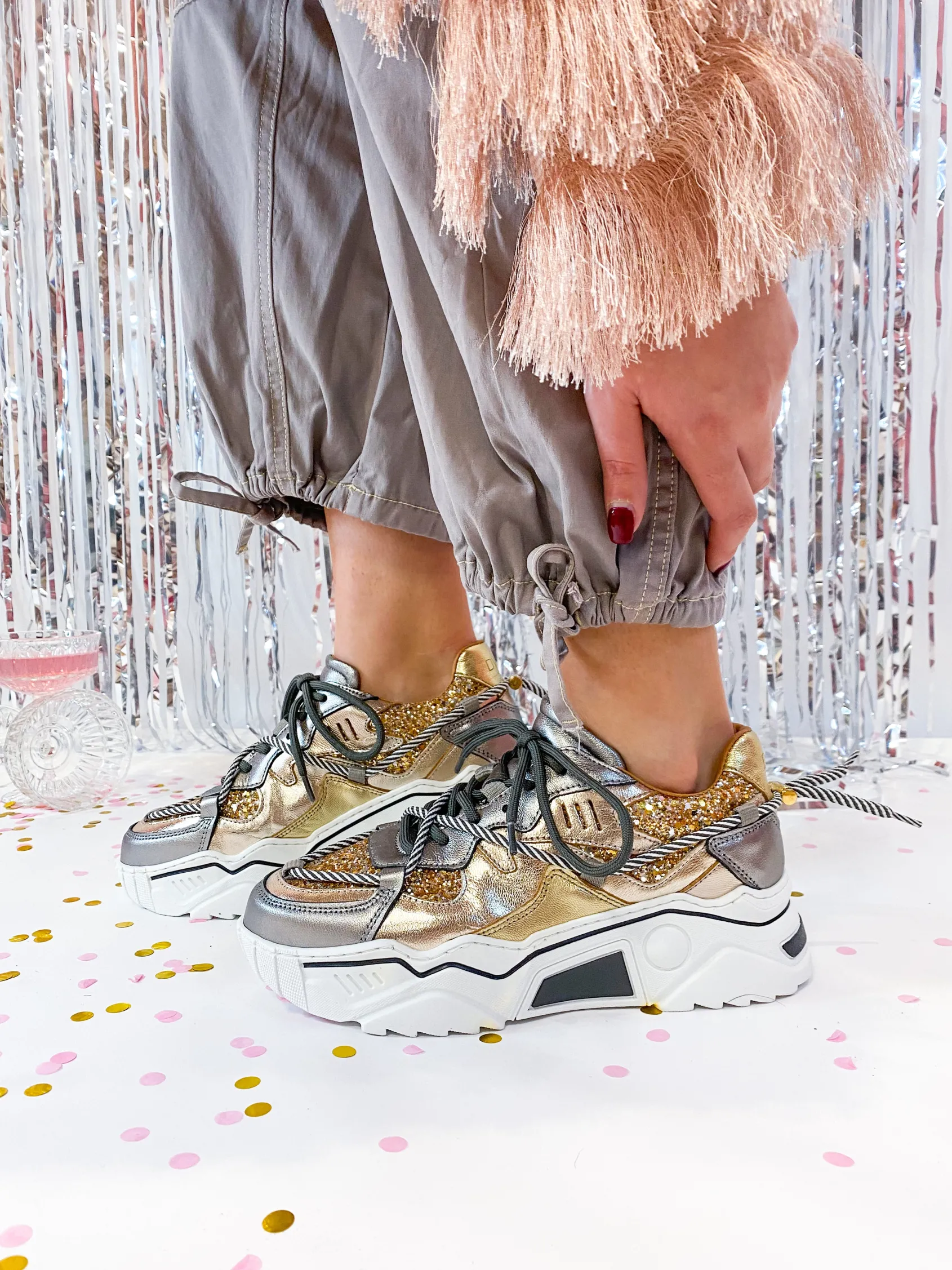 JUPITER glitter - Sneakers | Silver / Champagne