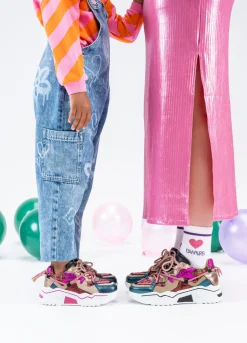 JUPITER KIDS tweed - Sneakers | Beige / Fuchsia