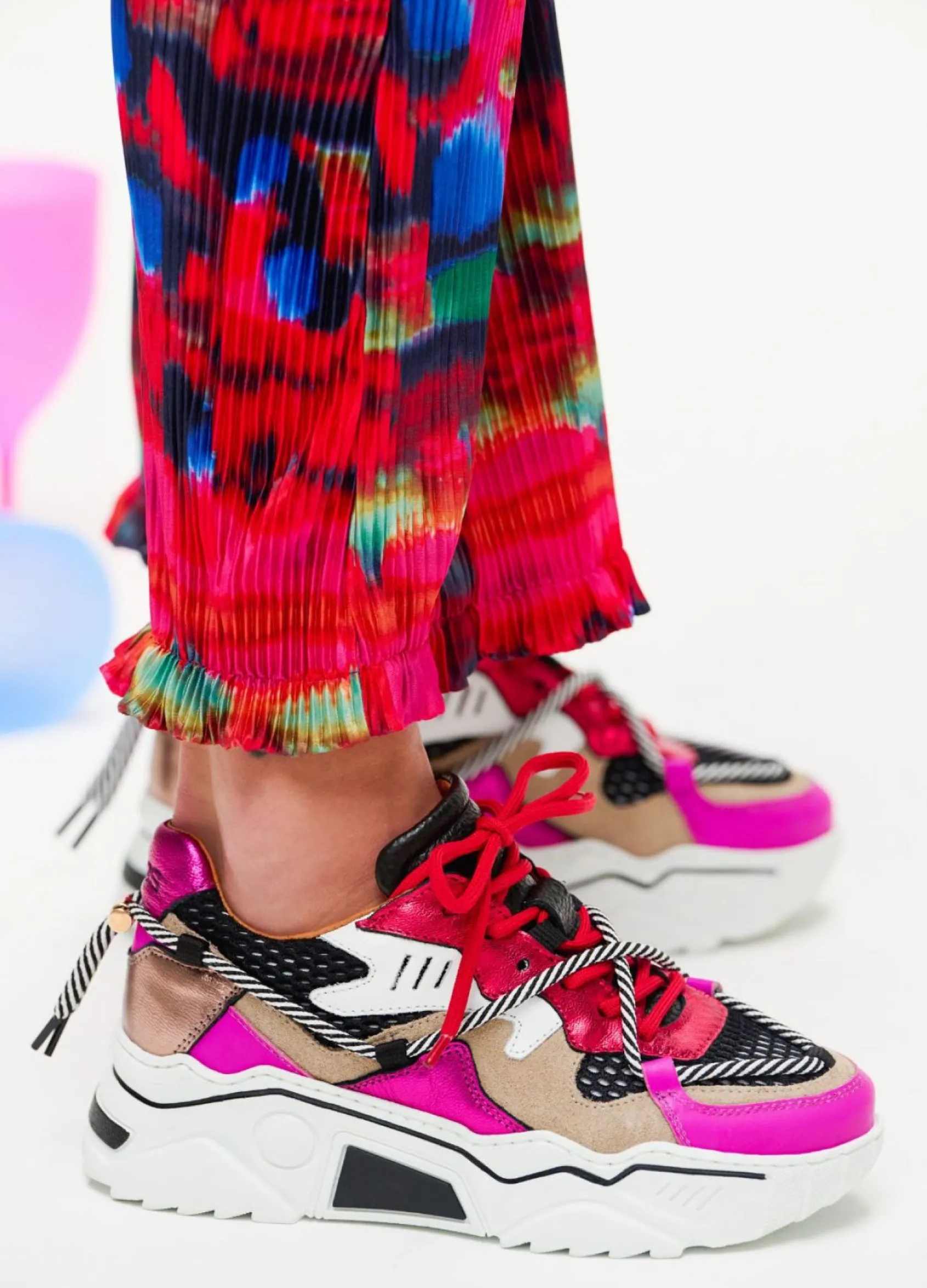 JUPITER leer - Sneakers | Raspberry / Fuchsia
