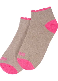 LIZZY - Sokken | Gold / Neon pink
