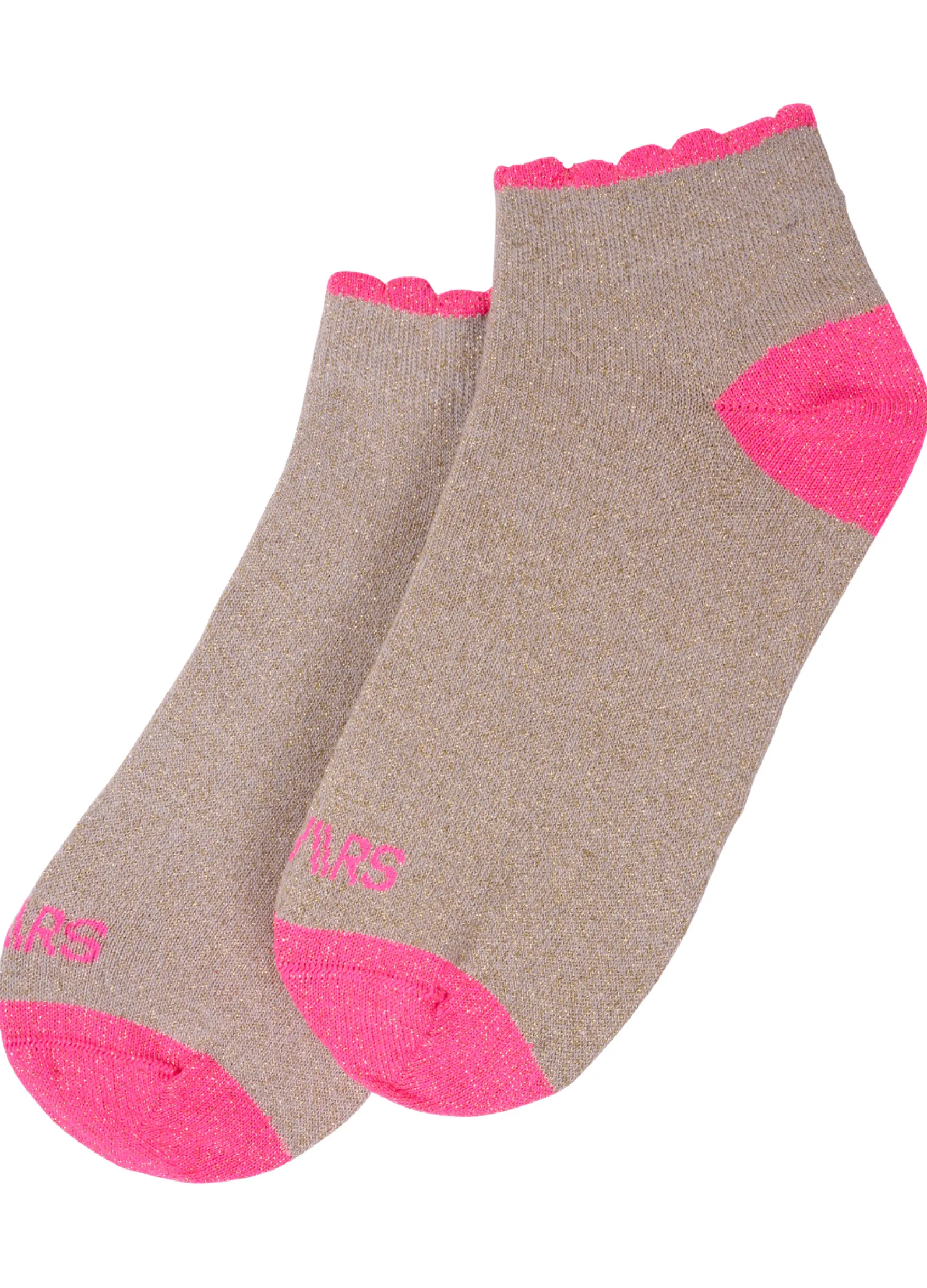 LIZZY - Sokken | Gold / Neon pink