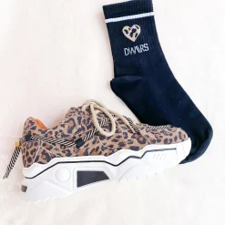 LYLA SOCKS LEOPARD - Sokken | Black