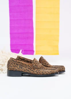 MAINS leopard - Loafers | Cognac / Black
