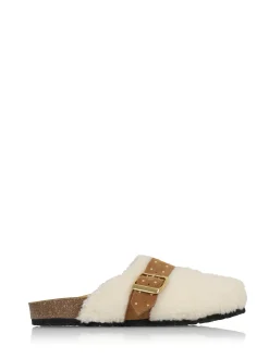 MEDINA teddy - Instappers | Off white / Cognac
