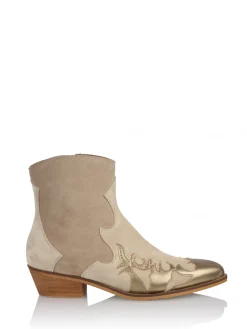 MONKEY suede - Westernboots | Beige / Smoke