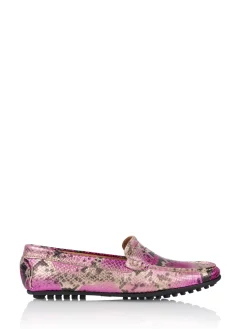 PARIS snake - Mocassins | Fuchsia / Black