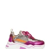 PLUTO KIDS mesh - Sneakers | Steel / Fuchsia