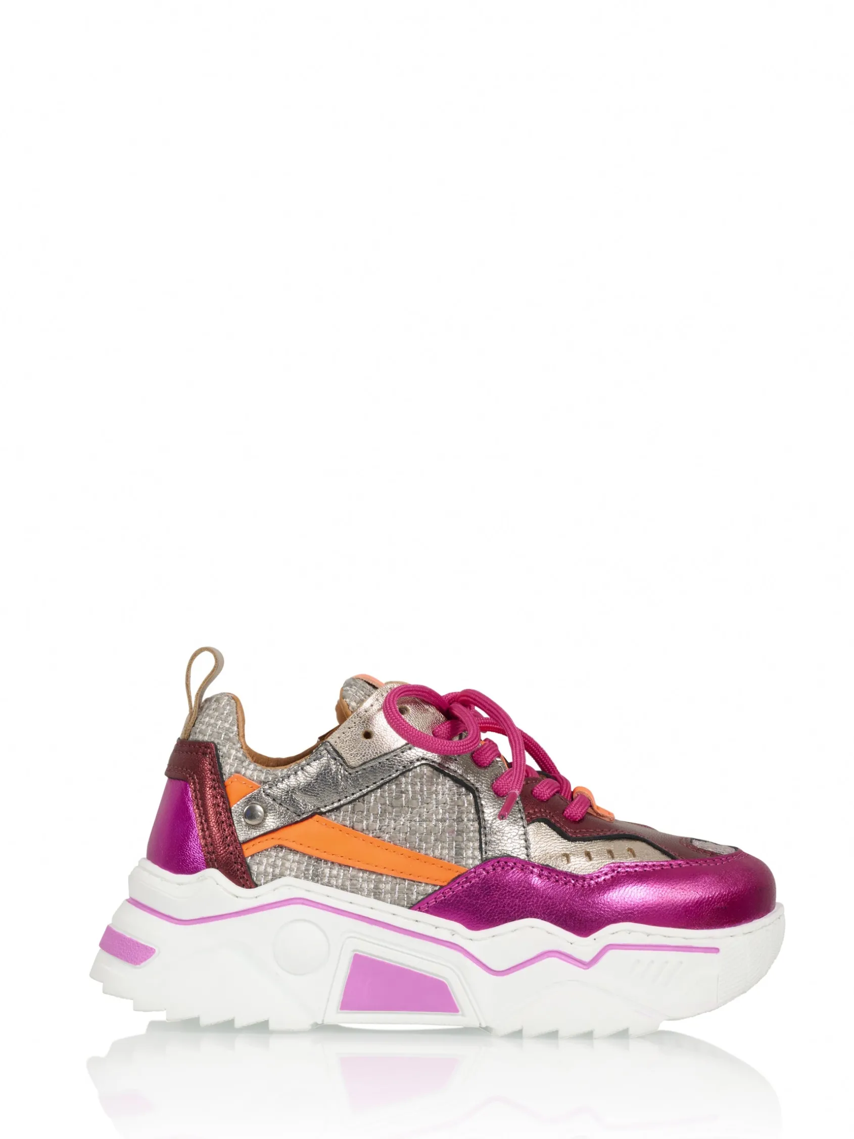 PLUTO KIDS mesh - Sneakers | Steel / Fuchsia