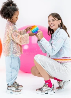 PLUTO KIDS metallic - Sneakers | Stone / Cipra