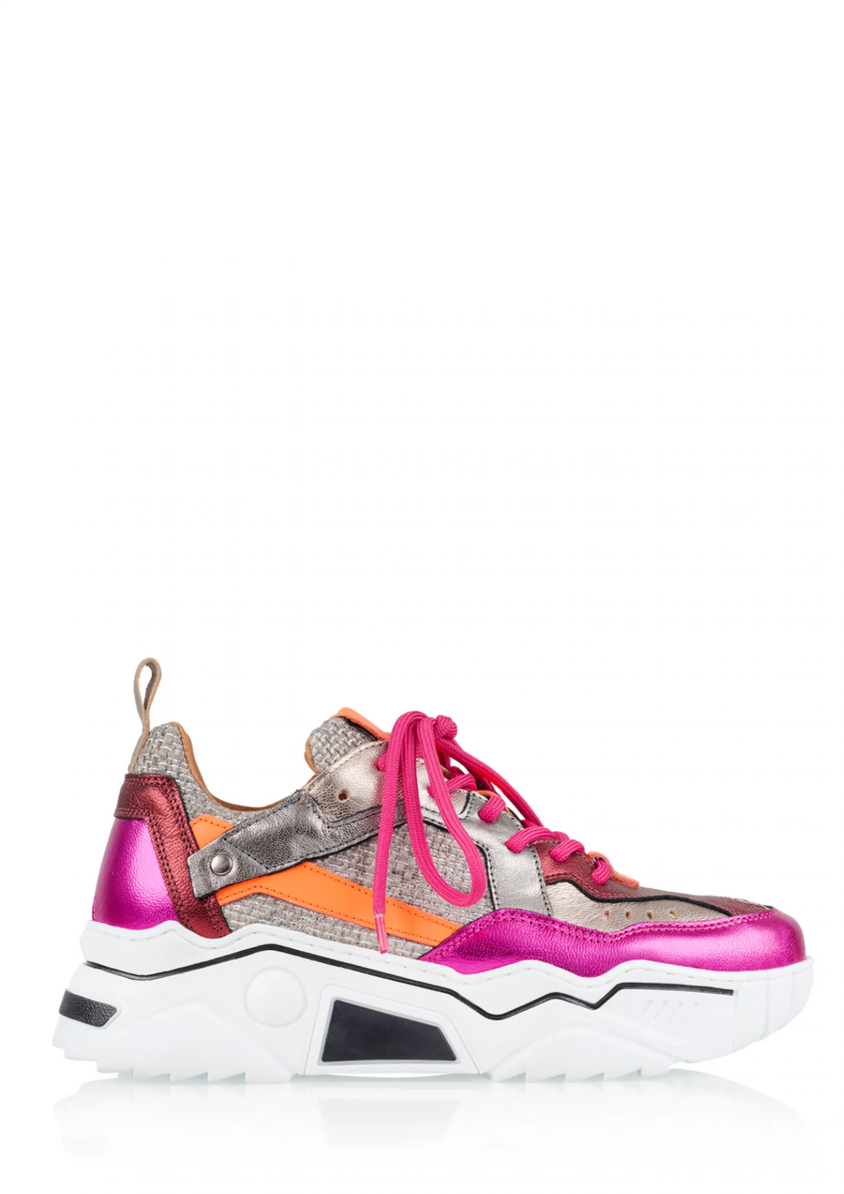 PLUTO metallic - Sneakers | Steel / Fuchsia