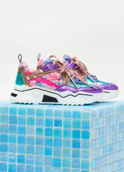 PLUTO teddy - Sneakers | Purple / Aqua