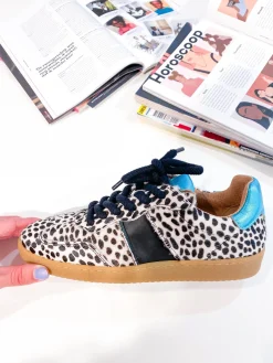 POONA CHEETA HAIR ON - Sneakers | Black / Aqua
