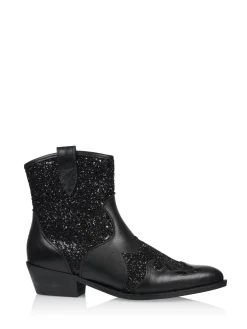 PRE ORDER LUCCA glitter - Westernboots | Black | Black