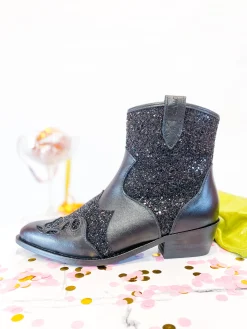 PRE ORDER LUCCA glitter - Westernboots | Black | Black