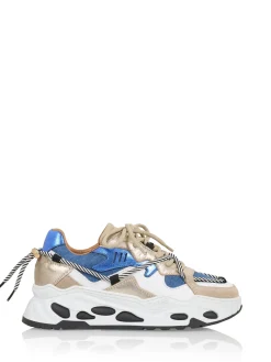 SATURNUS denim - Sneakers | Champagne / Kobalt