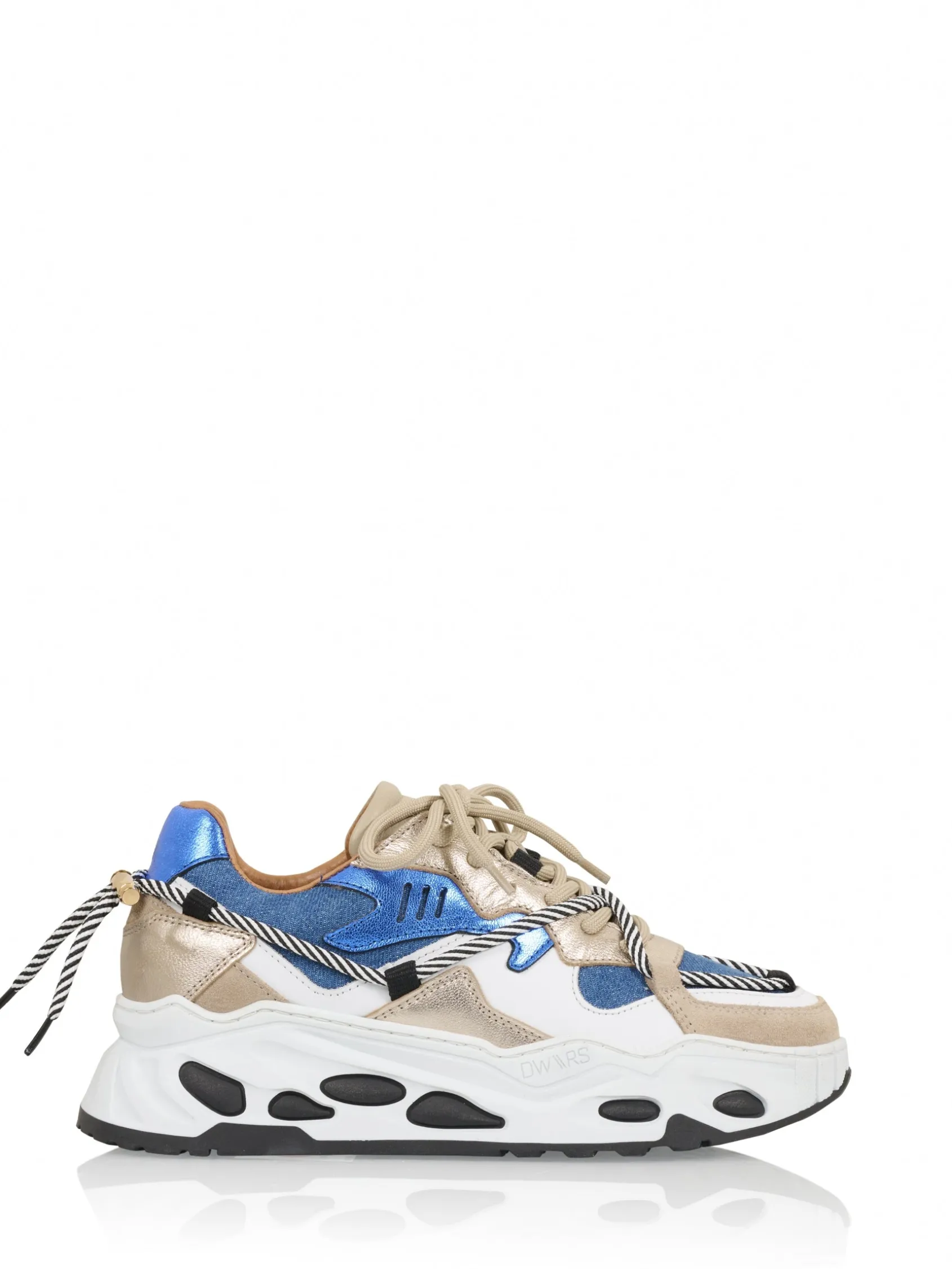 SATURNUS denim - Sneakers | Champagne / Kobalt