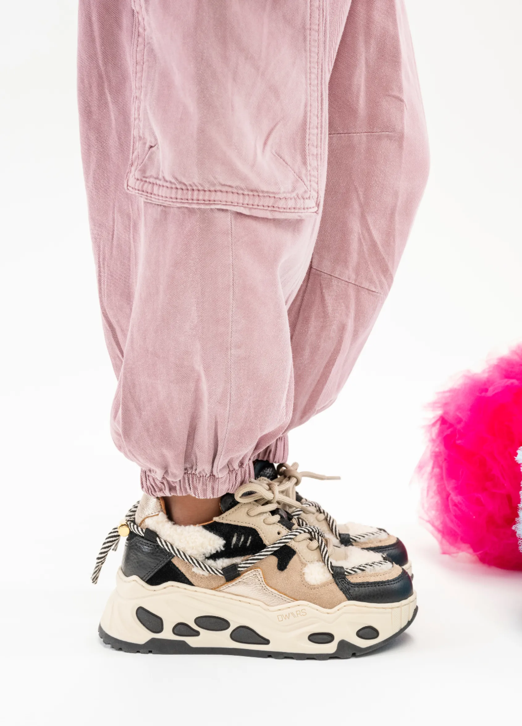 SATURNUS KIDS teddy - Sneakers | Black / Off white