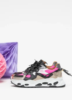 SATURNUS metallic - Sneakers | Neon Pink / Black