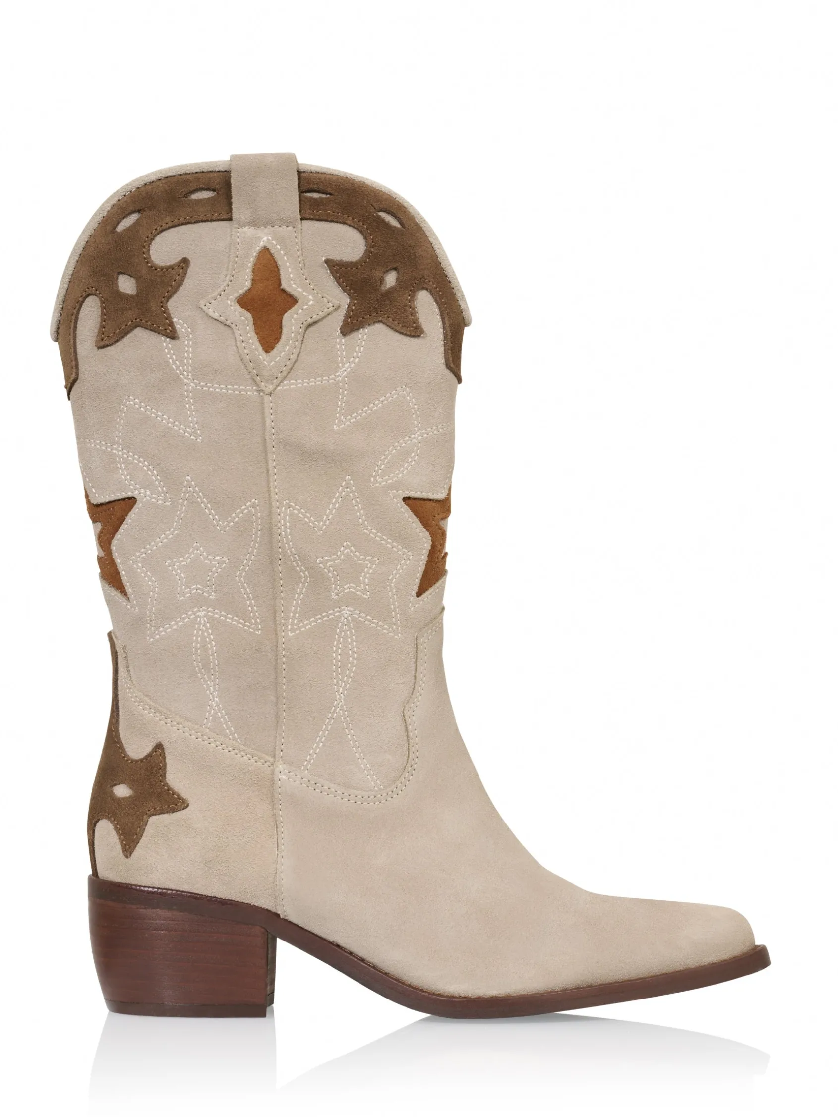 SHELBY suede - Westernboots | Beige / Brown