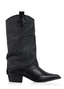 SHETLAND denim - Westernboots | Black
