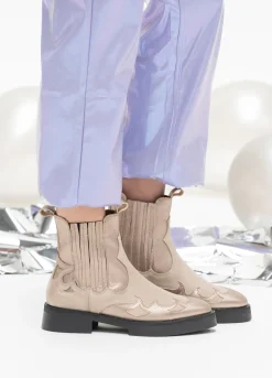 WIDLEY suede - Bikerboots | Stone / Beige